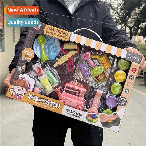 Children play house colorful clay playdough clay toys colorf