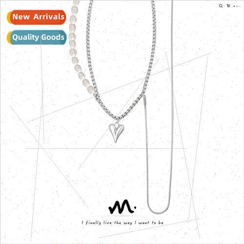 French Trend Hottie Natural Splicing Tassel Necklace Double