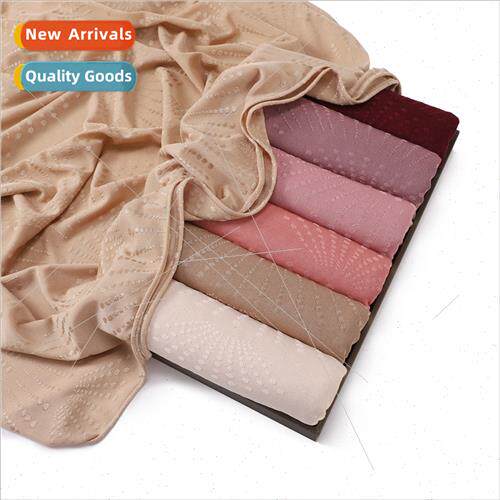 New elastic breathable solid color smoky dots jacquard women