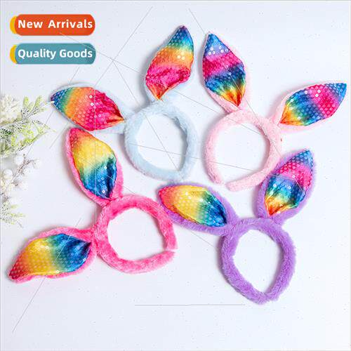 New Easter Sequins Rabb Ears Hair Bands Halloween Birthday E