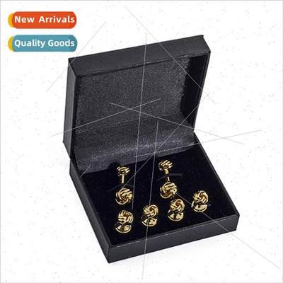 x sets cufflinks box Dress unim lapel buttons gift box Cuffl