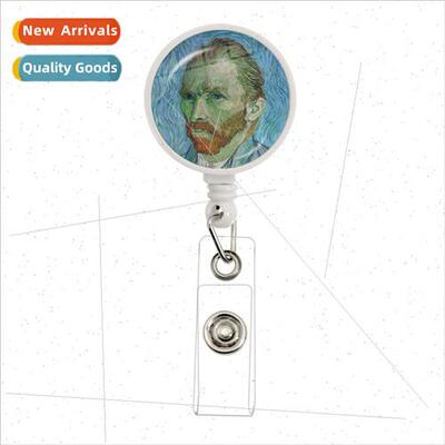 Badge Scroll Doctor Nurse Job Card Holder Van Gogh Employee