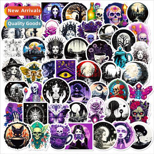 50 cartoon goth graffiti luggage stickers new dark purple co
