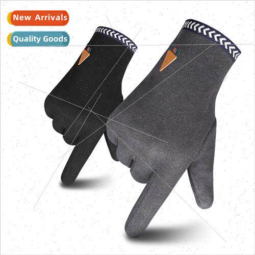 Gloves men autumn winter outdoor warm gloves driving touch s