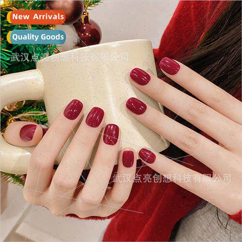 Red bean love New Year war armor wear nail art red whening b