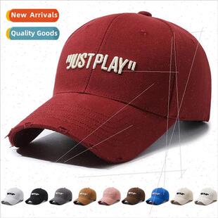 New fashion Korean men women embroidered baseball cap sprin