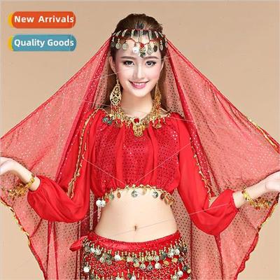 Belly dance accessories jewelry veil hand thrown veil Indian