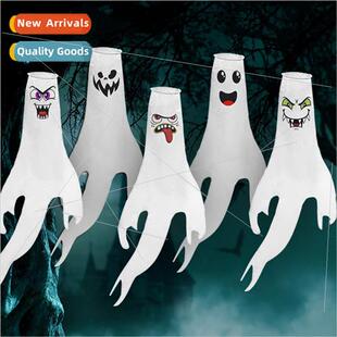 Halloween decorations hanging flag KTV bar spooky flag kinde