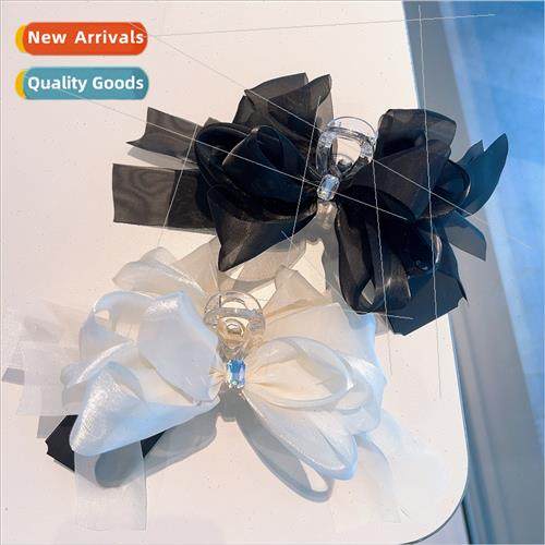 super -princess wind zirconia bow hair grab more hair volume