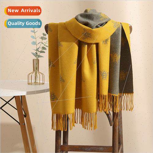 small fragrant bee cashmere scarf winter thickening Europe h