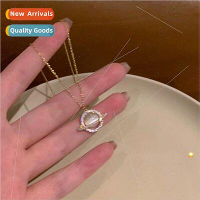 Korea Fashion Hundreds Cat Eye Stone Cosmic Planet Necklace