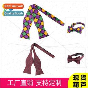 bow printed tie polyester men flutter gourd