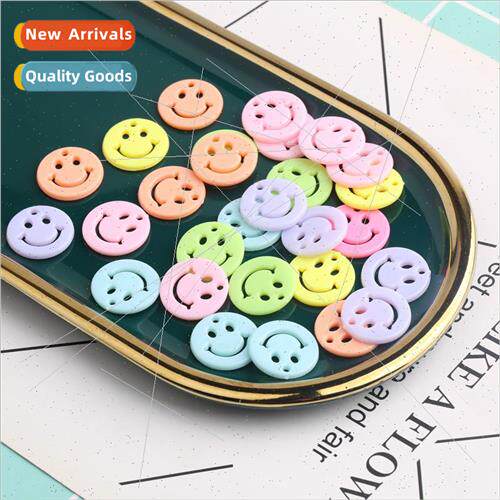 Transparent color acrylic round diy jewelry accessories smil