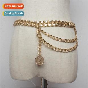 Female Fashion Decoration Metal Dress Chain Korean Hea Waist