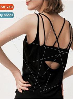 Backless sexy yoga wear halter tops quick-drying breathable