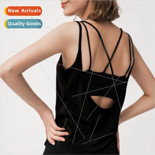 Backless sexy yoga wear halter tops quick-drying breathable
