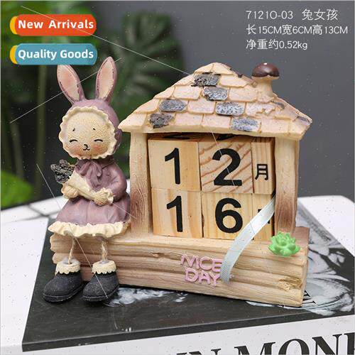 Easter Creative Cute Rustic Rabb Cabin Calendar Home Decor T