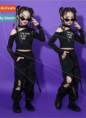 Girls  Set Dance Su Girls Slant Shoulder Design jazz Jazz Da