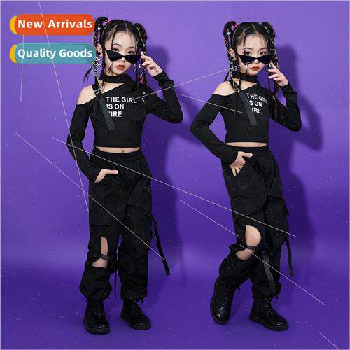 Girls  Set Dance Su Girls Slant Shoulder Design jazz Jazz Da