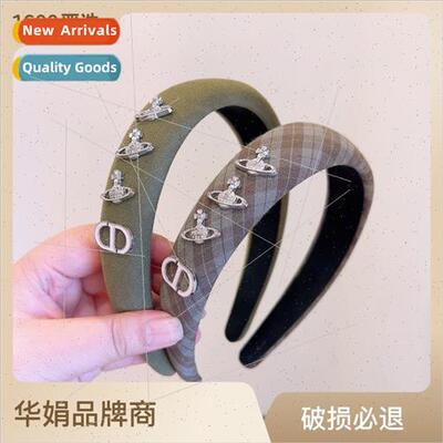 retro England lattice twist rhinestone chain hairpin versati