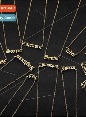 ins fashion creative necklace jewelry ancient English cut  t