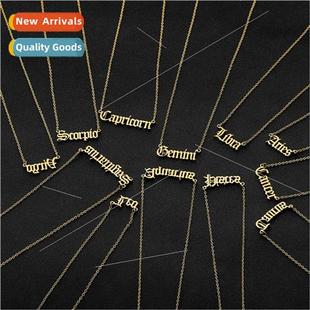 necklace jewelry ancient ins cut creative English fashion