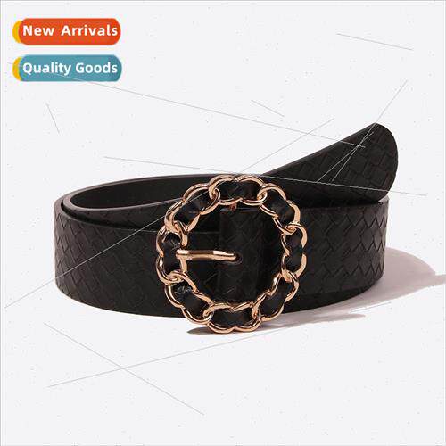 New Korean hand-wound chain buckle women belts versatile wov