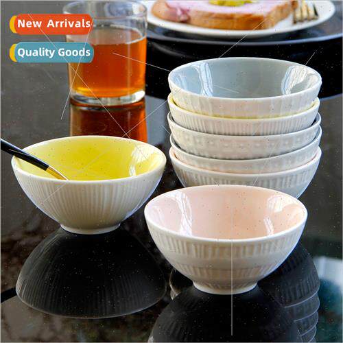 Creative colorful embossed pattern ceramic small bowl cute h