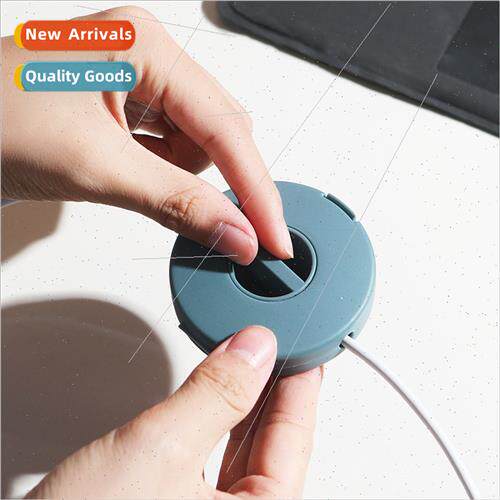 Small portable carry round rotatable data cable organizer ce