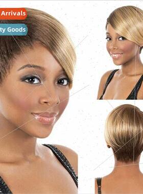 Eurostar Brown Mixed Blonde Hair Wig Short Hair Gradient Hea