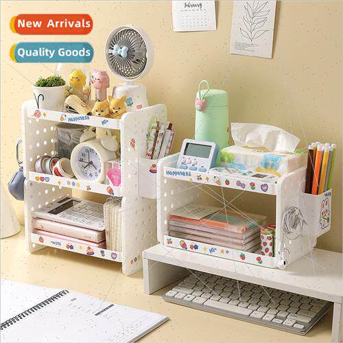 desktop double storage shelf unprinted wind hole board hook