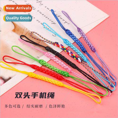 Double head cell phone rope necklace rope DIY handmade woven
