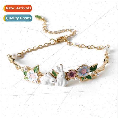 Fashion new Korean rustic  bunny flower bracelet creative sm