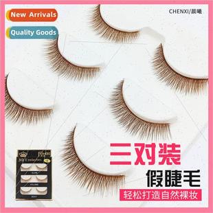 3D False Eyelashes 3D19 Eyelashes in Pairs Long Brown Eyelas
