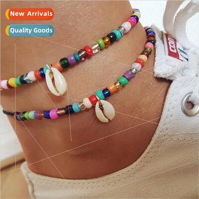 mple Beach Anklets Colorful Mixed Beads Beads Shells Anklets