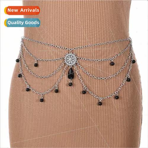 42201PC women waist chain waist chain flower drop pendant wa