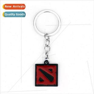 Game Knife tower dota2 logo alloy keychain car accessories