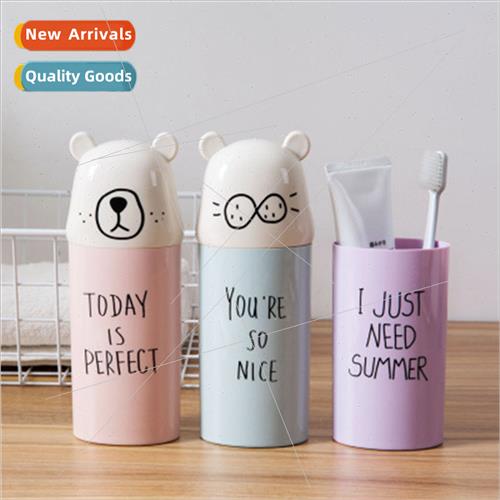 Cartoon toothbrush box travel portable tooth cup dental box
