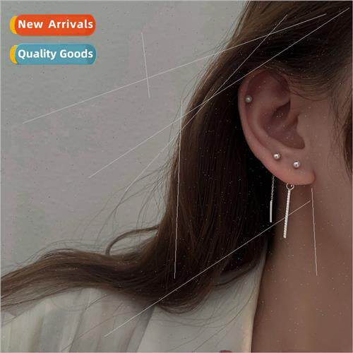 Asymmetric senior sense zirconia earrings female new nd long
