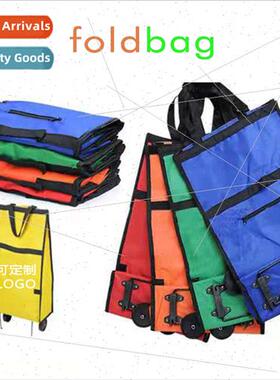 foldbag folding shopping cart hand pull towing wheel bag por