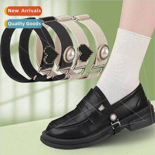 Loafers elastic elastic shoelace shoe type not heel fixed an