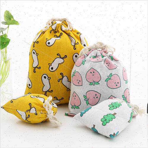 Fabric Drawstring Bag Small Fresh Drawstring Bag Sundry Cosm