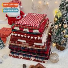 Christmas Day atmosphere sense red scarf female winter thick