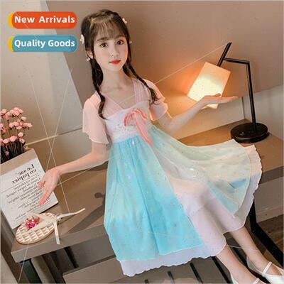 Girls dress summer 2023 new 适用eign dresses summer children