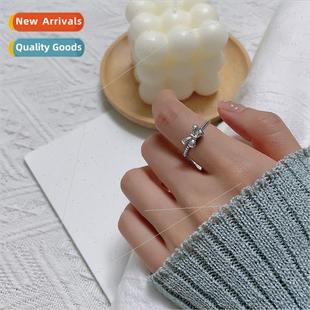 ring female bow ins open fashion threaded finger twist