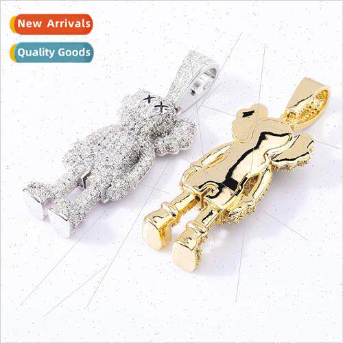 Sesame Set Cartoon Doll Pendant Micro Zirconia Hip Hop Fashi