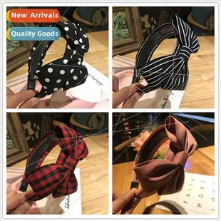 Korea versatile headband hair hai fabric bands edge Bow wide