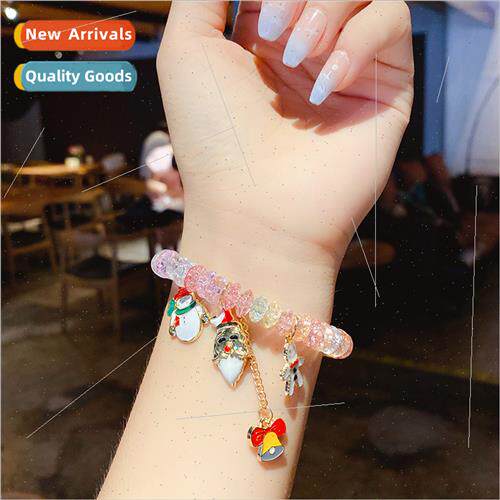 Christmas Snowman Sock Bracelet Alloy Drip Oil Christmas New