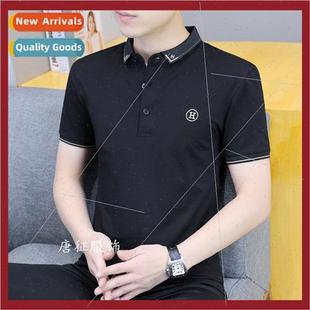 men 2023 business Polo casual shirt new Lapel summer