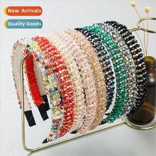 edge woven female band hair fine beads crystal hand Korea